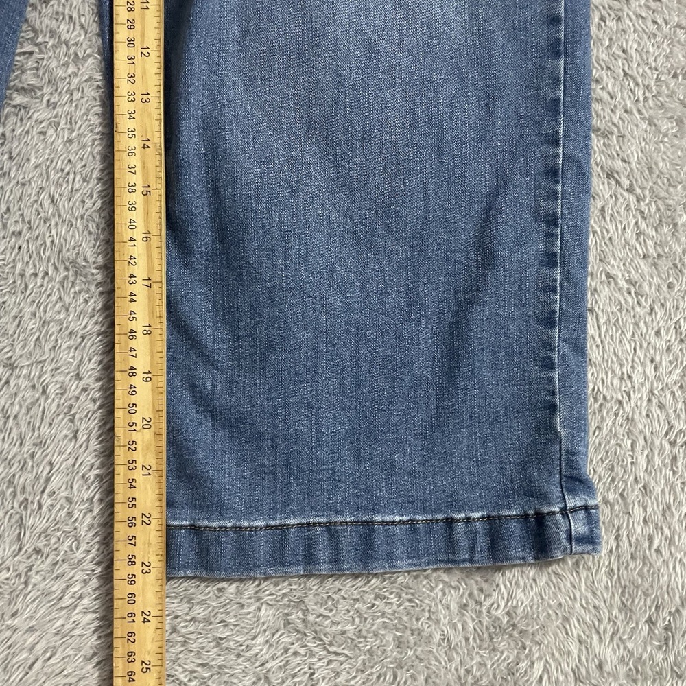 Ella Moss Jeans Womens Size 14 Crop Wide Leg Medium Wash Blue Denim Stretch - Picture 6 of 8